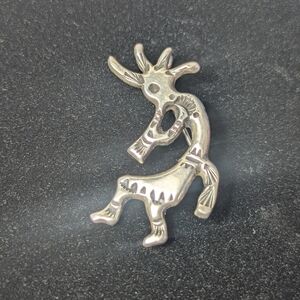 Southwest Signed Kokopelli Brooch/Pin  Silver